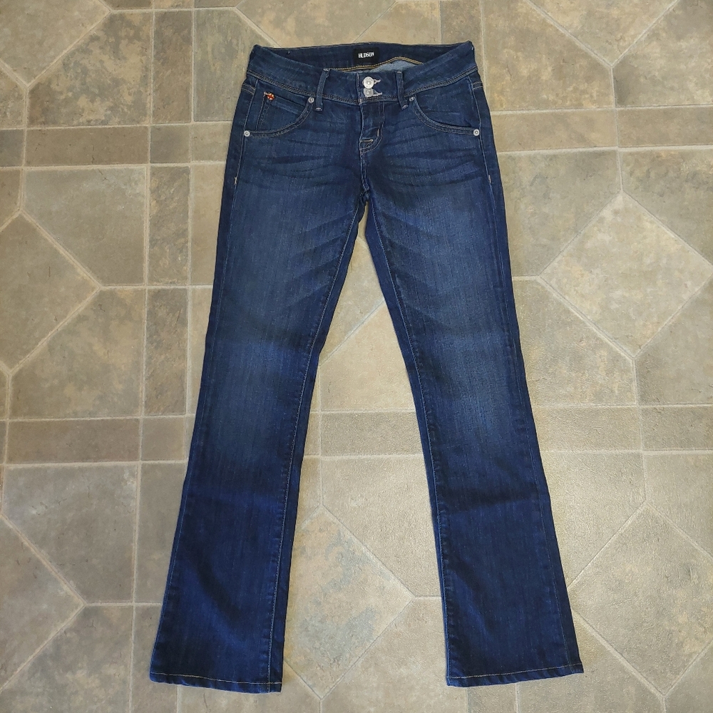 Hudson Beth Baby Bootcut Blue Jeans Cotton Polyester Spandex Womens Size 25
